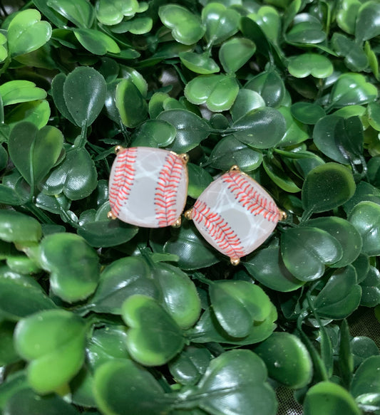 Baseball Stud Earrings
