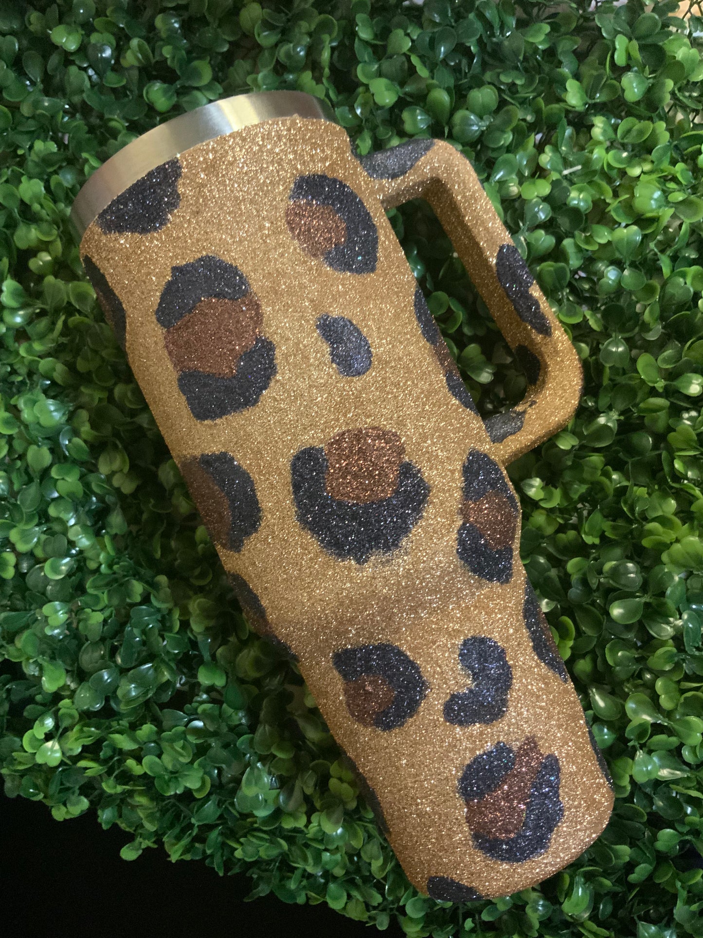 Pre Order Hand Glittered Leopard 40oz.