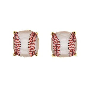 Baseball Stud Earrings