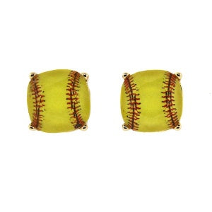 Softball Stud Earrings