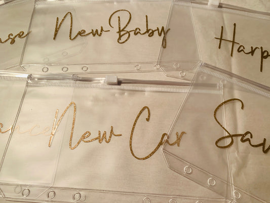 Cash Envelopes - gold letters