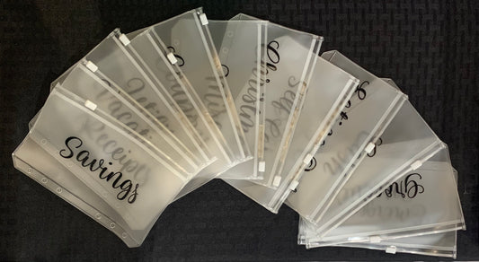 Cash Envelopes - black letters