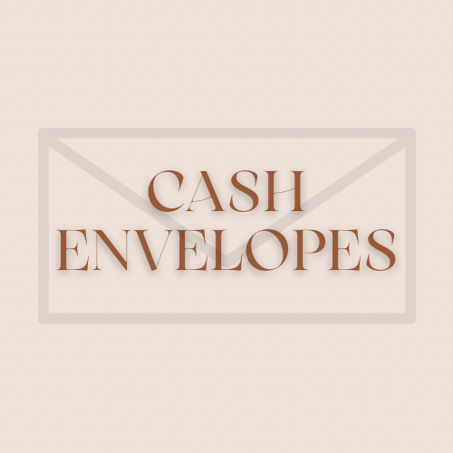 Cash Envelopes - rose gold letters