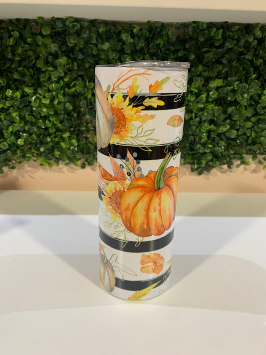 Pumpkin Stripes Tumbler